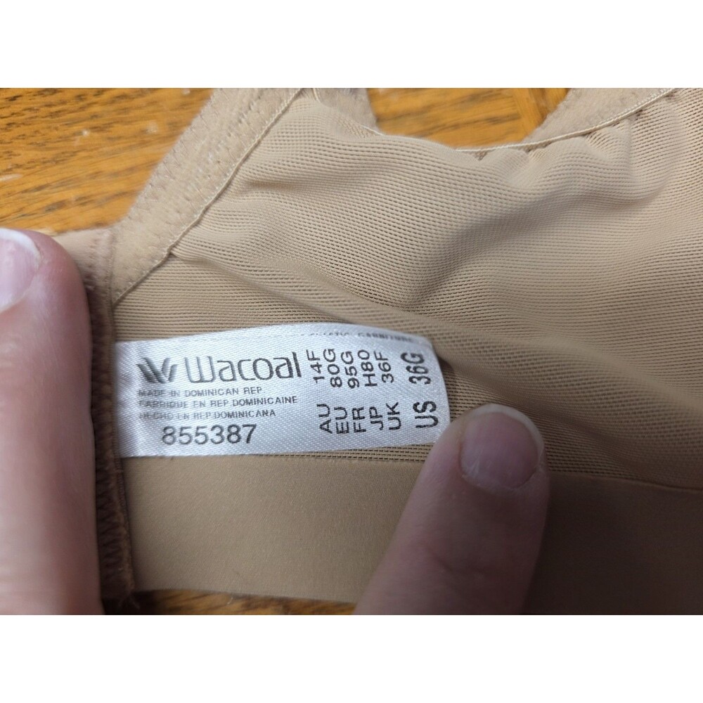 WACOAL Style # 855387 Shape Revelation Pendulous UW Sz 36G Color Beige Bra - Picture 6 of 8